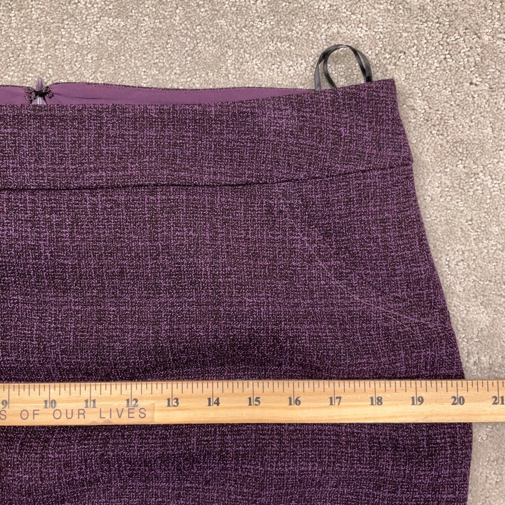 Kay Unger NY Skirt Suit Womens Jacket 10 Skirt 12 Purple‎ Black Woven Career 2pc - Picture 13 of 16